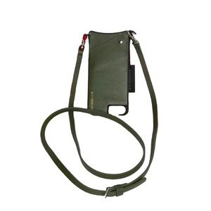 NWOT Bandolier Green Leather Crossbody for iPhone 7+ or 8+